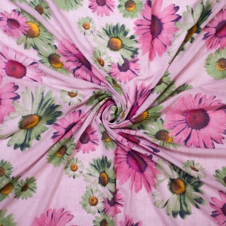 A Woven vi/pl sunflower katoen