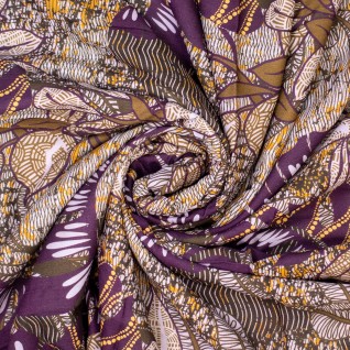 K Woven vi inkjet flower print