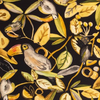 Woven pl dig tropical birds