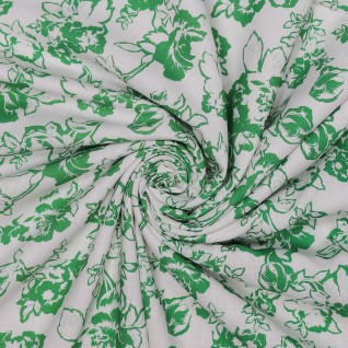 Woven vi/li flower print