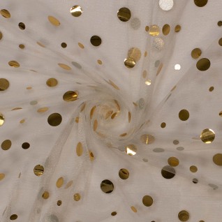 K Knit pl tulle dots