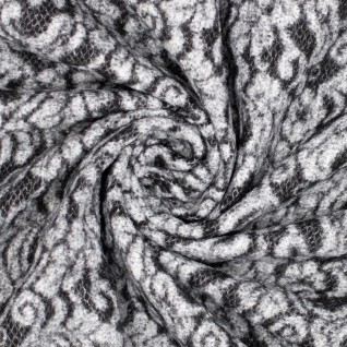 O Knit pl/wo jacquard leaves