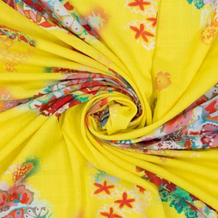 F Woven co/vi dig flowers art