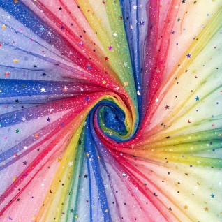 Knit tulle rainbow with...