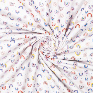Woven co poplin rainbow