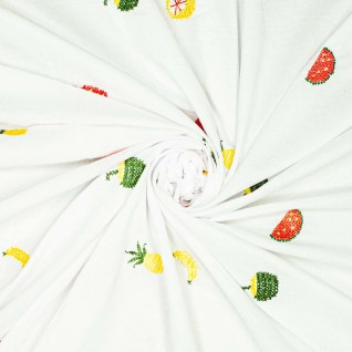 Woven co fruits embroidery