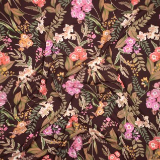 Woven vi dig flower print