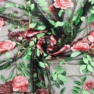 Knit pl tulle flower