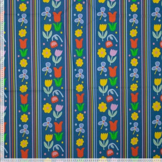 Woven co dig poplin flower