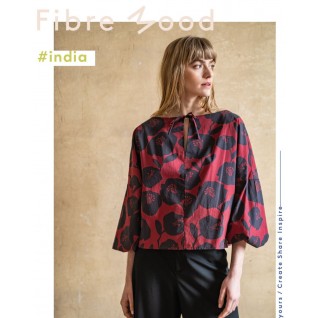 Woven co poplin flower flat