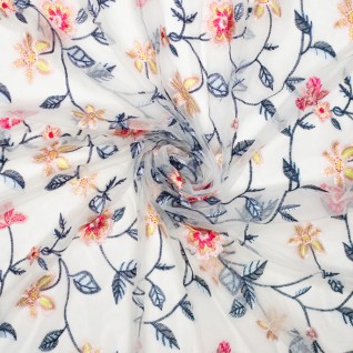 Knit pl mesh embroidery...