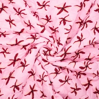 Woven co quilted muslin flower