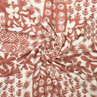 Woven vi/li abstract patchwork