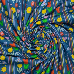 Woven co dig poplin flower