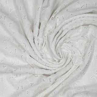 Woven co swirl embroidery