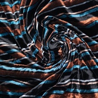 Knit vi/pa velvet stripes