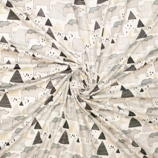 Woven co/tencel dig polar bear