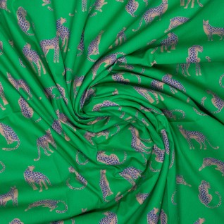 Woven co poplin Moos leo