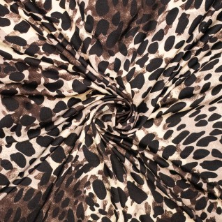 Woven vi dig leopard satin