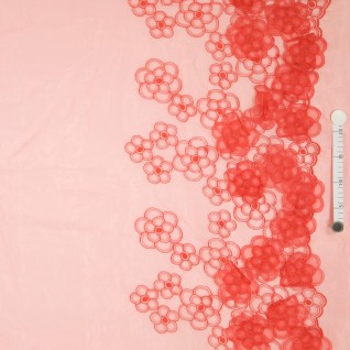 D Woven pl net with flowers