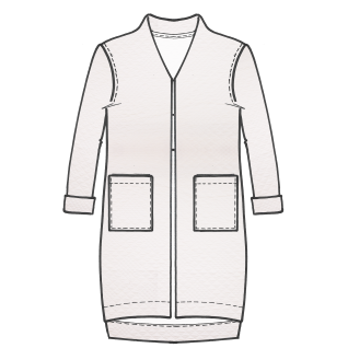 L knit pl/co/ea quilted...