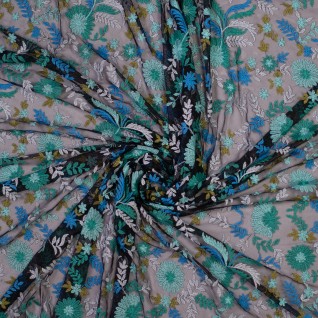 N Woven ny mesh with flowers